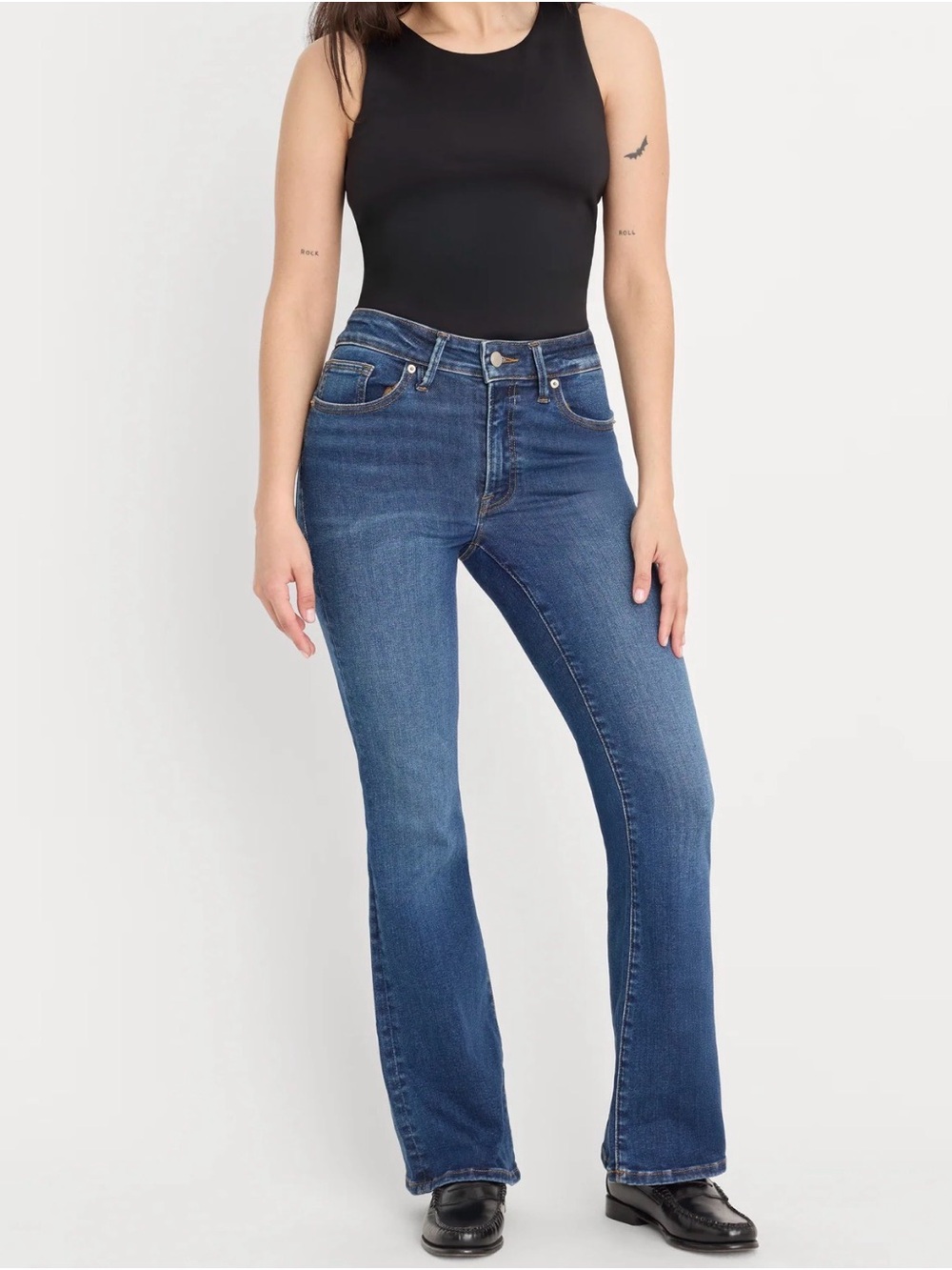 Good American Good Petite BootCut Midrise Jeans Size 00/24